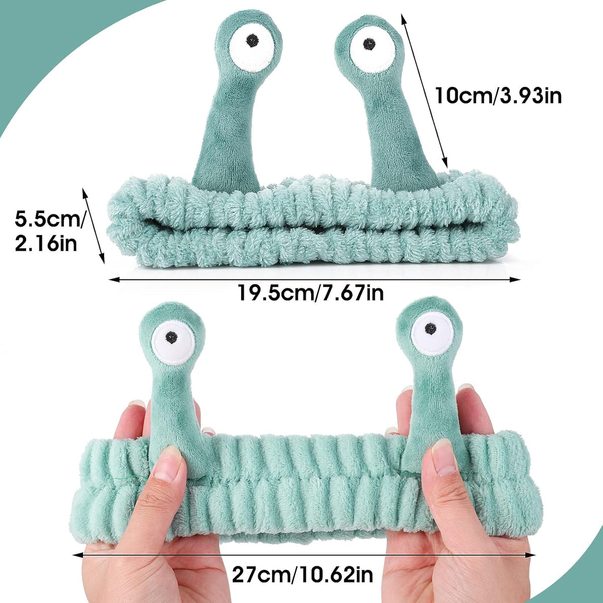 BeautyBarkeen Cute Spa Headband, Soft Stretchy Hair Band for Skincare, Makeup & Face Washing